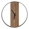 24" X 24" Ladd Round Numberless Wall Clock Natural/Black - Kate & Laurel All Things Decor