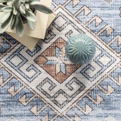 NuLOOM Elowyn Machine Washable Medallion Area Rug - Image 5