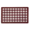 GoodGram Buffalo Burgundy Plaid Memory Foam Anti-Fatigue Kitchen Floor Mat - 18 In. W X 30 In. L