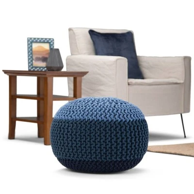 Rigby Hand Knit Round Pouf - Wyndenhall