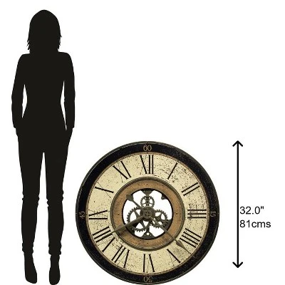 Howard Miller 625542 Howard Miller Brass Works Wall Clock 625542