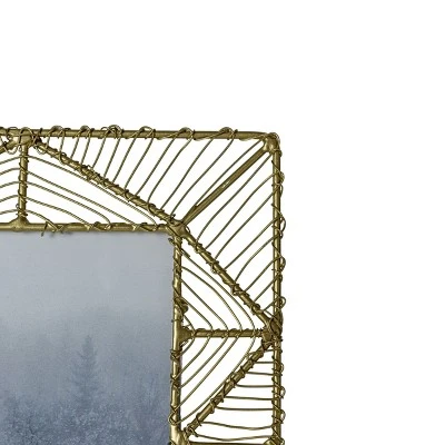 5X7 Inch Geo Picture Frame Brass Metal & Glass By Foreside Home & Garden - Image 2