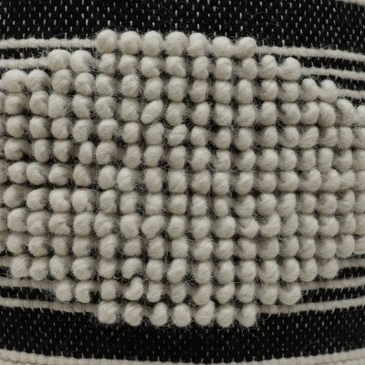 Lucknow Boho Handcrafted Fabric Cylinder Pouf - Christopher Knight Home - Image 5