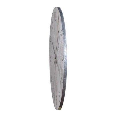 Metal/Wood Spencer Transitional Wall Clock Washed Oak White - StyleCraft - Image 3
