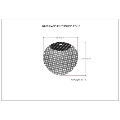 Rigby Hand Knit Round Pouf - Wyndenhall - Image 6
