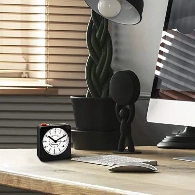 Marathon Analog Classic Sleek & Stylish Desk Alarm Clock With Auto Ambient Night Light - Image 5