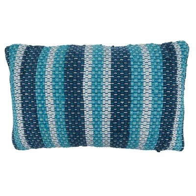 Saro Lifestyle Striped Chindi Decorative Pillow Cover - Image 3