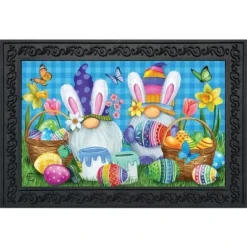 Easter Gnomes Holiday Doormat Indoor Outdoor 30" X 18" Briarwood Lane
