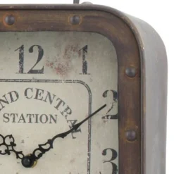 Square Industrial Table Clock - Stonebriar Collection
