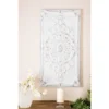 Metal Scroll Wall Decor With Embossed Details White - Olivia & May