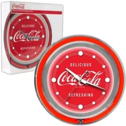 Coca-Cola Coca Cola Wall Clock With 2 Neon Light Rings
