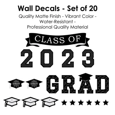 Big Dot Of Happiness Class Of 2023 Graduation Cheers Party Wall Decals Set Of 20 - Image 5