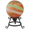 Northlight 10" Orange Swirl Designed Outdoor Garden Gazing Ball