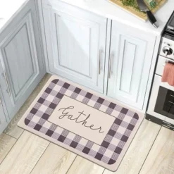 World Rug Gallery Gather Plaid Anti-Fatigue Standing Mat