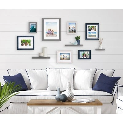10pc Bordeaux Frame Coastal Finishes Box Set White/Black/Natural Wood - Kate & Laurel All Things Decor - Image 6