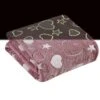 GoodGram Glow In The Dark Pink Hearts & Stars Ultra Plush Fleece Accent Throw Blanket - 50 In. X 60 In.