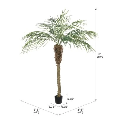 Vickerman Artificial Potted Pheonix Palm Tree - Image 2