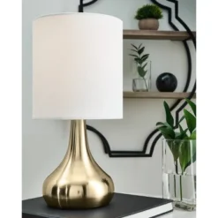 Camdale Metal Table Lamp Brass - Signature Design By Ashley