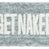 Kate Aurora Dorm Basics “Get Naked" Aqua Blue Typography Soft Tufted Oversized Bath Rug - 20” X 32”