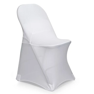 Lann's Linens 10 Fitted Spandex Folding Chair Covers For Wedding/Party - Stretch Fabric Slipcovers - Image 5