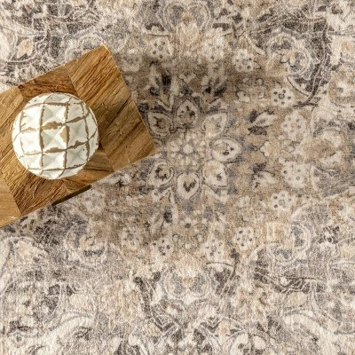 Vintage Verdell Medallion Area Rug Beige - NuLOOM - Image 5