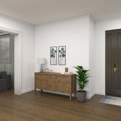 Metal Floral Wall Decor With Black Frame Set Of 2 Gray - Olivia & May - Image 10