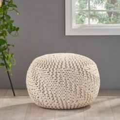 Hazel Pouf Ottoman - Christopher Knight Home