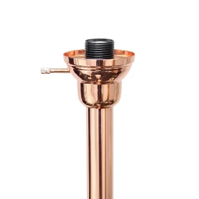 3 Light Floor Lamp With Scalloped Glass Shade Rose Gold - Elegant Designs - Image 6