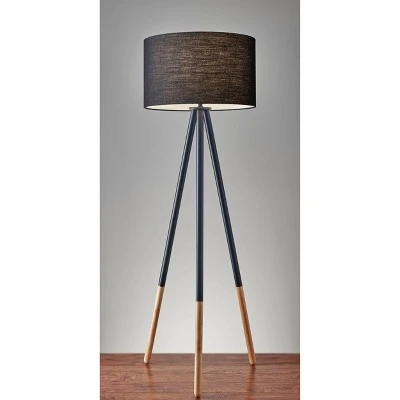 60.25" 3-way Louise Floor Lamp Black - Adesso - Image 2