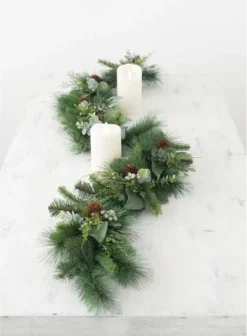 Sullivans Artificial Mixed Pine And Eucalyptus Garland 72"L Green
