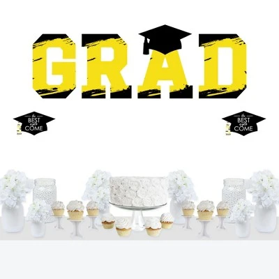Big Dot Of Happiness Yellow Graduation Party Decor - Vinyl Wall Decals - Grad - Image 6