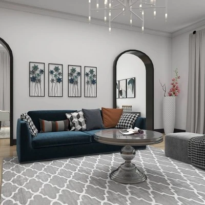 Metal Floral Wall Decor With Black Frame Set Of 2 Gray - Olivia & May - Image 9