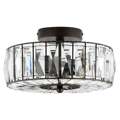 11.5" Crystalline Semi-Flush Mount Pendant Clear - River Of Goods - Image 7