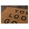 1'6"x2'6" 'You Look Good' Woven Door Mat Natural/Black - Novogratz By Momeni