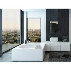 Hamilton Hills 22x30 Inch Frameless Rectangular Mirror With Large Polished Ultra Thin Glass