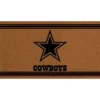 Evergreen Dallas Cowboys Logo Turf Mat, Brown- 28 X 16 Inches Indoor Outdoor Doormat