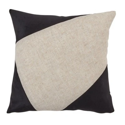 Saro Lifestyle Saro Lifestyle Throw Pillow Cover With Geometric Velvet Design - Image 3