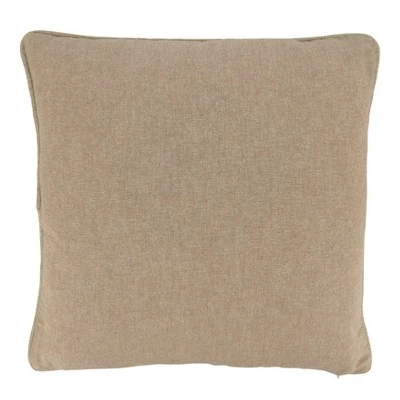 Saro Lifestyle Embroidered Snowflake Decorative Pillow Cover, Natural, 18"