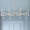 Possini Euro Design Marya Brushed Nickel Chandelier 37 3/4" Wide Modern 16-Light Fixture For Dining Room House Foyer Kitchen Island Entryway Bedroom