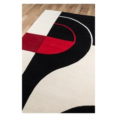 3'6"x5'6" Geometric Tufted Accent Rug Black - Momeni - Image 3